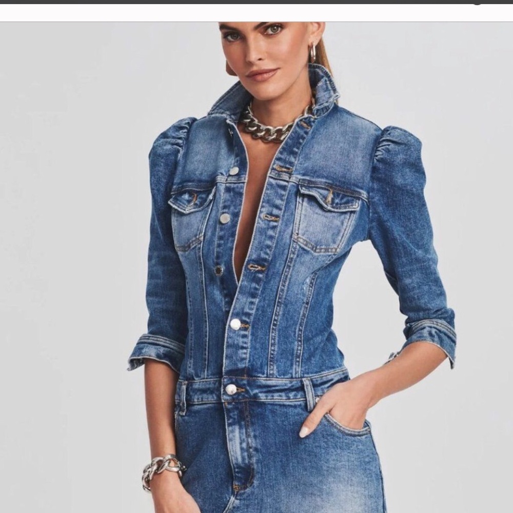 Retrofete Blue Denim Mini Dress